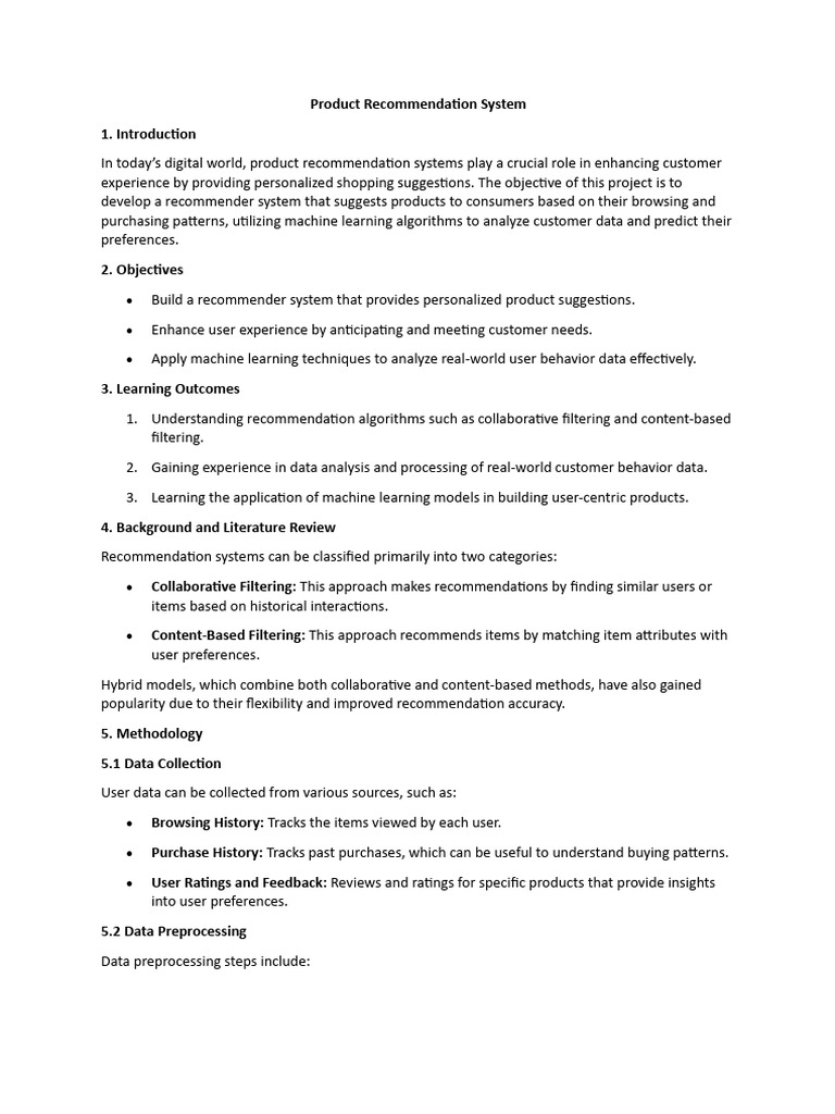Product Recommendation System Priya | PDF | Machine Learning ...
