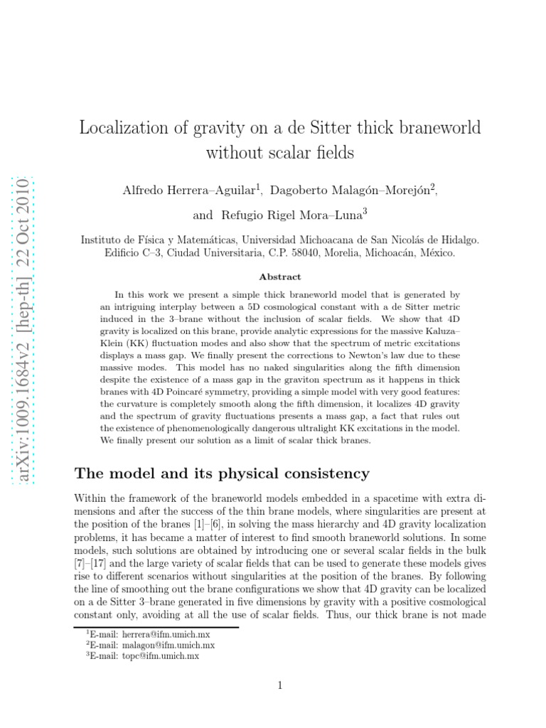 Alfredo HerreraAguilar Et Al Localization of Gravity On A de Sitter Thick Braneworld Without