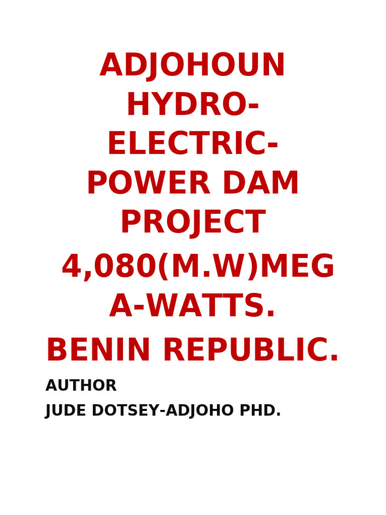 Adjohoun Andritz & Sinohydro Electric Power Project NOV 7th 2024 PDF