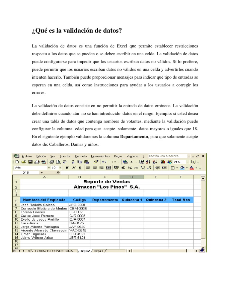 Qué es la validación de datos