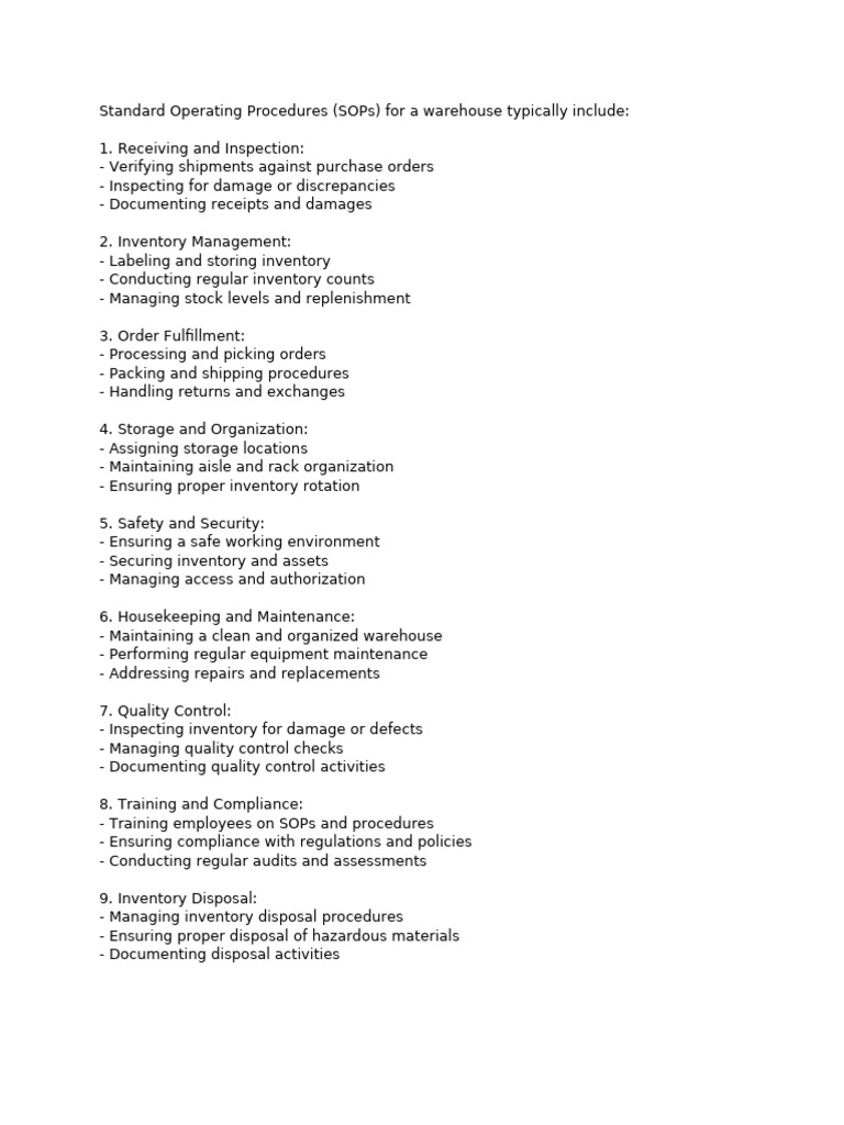 Inventory SOP | PDF | Technology & Engineering