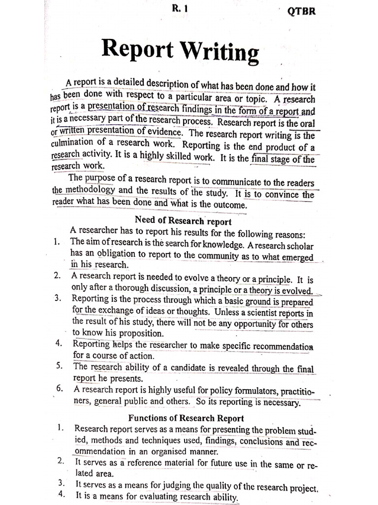 Report Writing | PDF