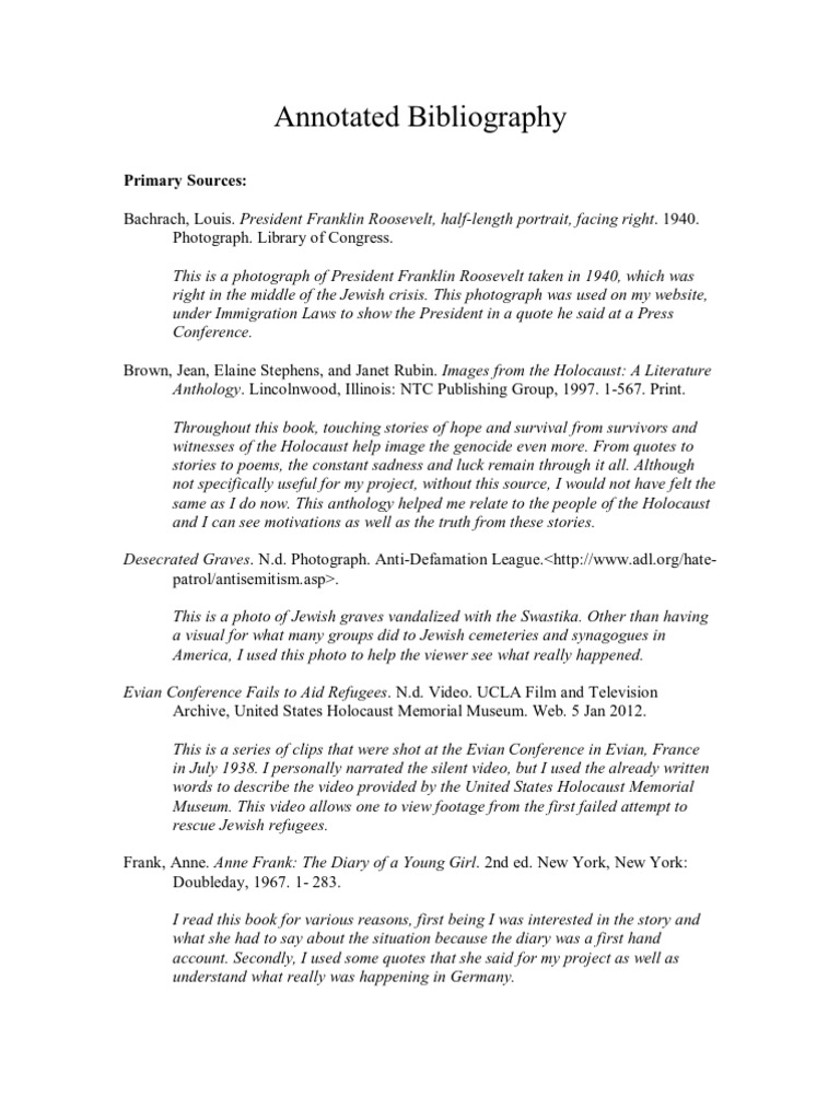 History Day Bibliography America and The Holocaust PDF The