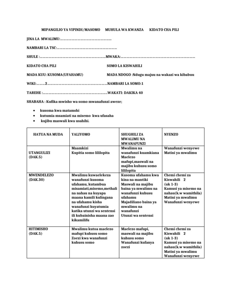 kiswahili-lesson-plans-pdf