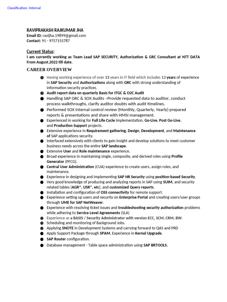 Naukri Raviprakashr Jha 13y 0m Pdf Operating System Backup