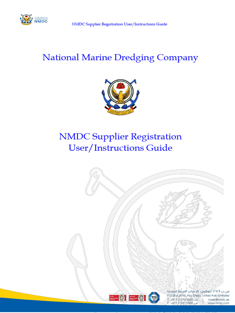 NMDC Supplier Registration Guide | PDF | United Arab Emirates | Computing