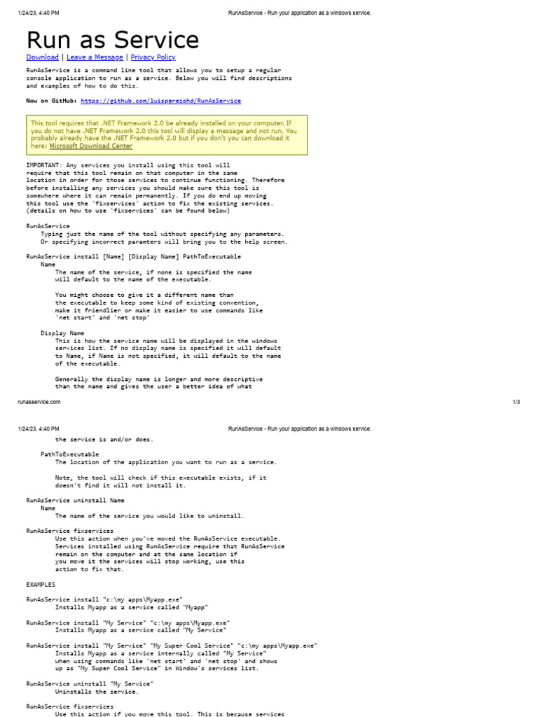 Run Applications as Windows Services | PDF | Command Line Interface ...