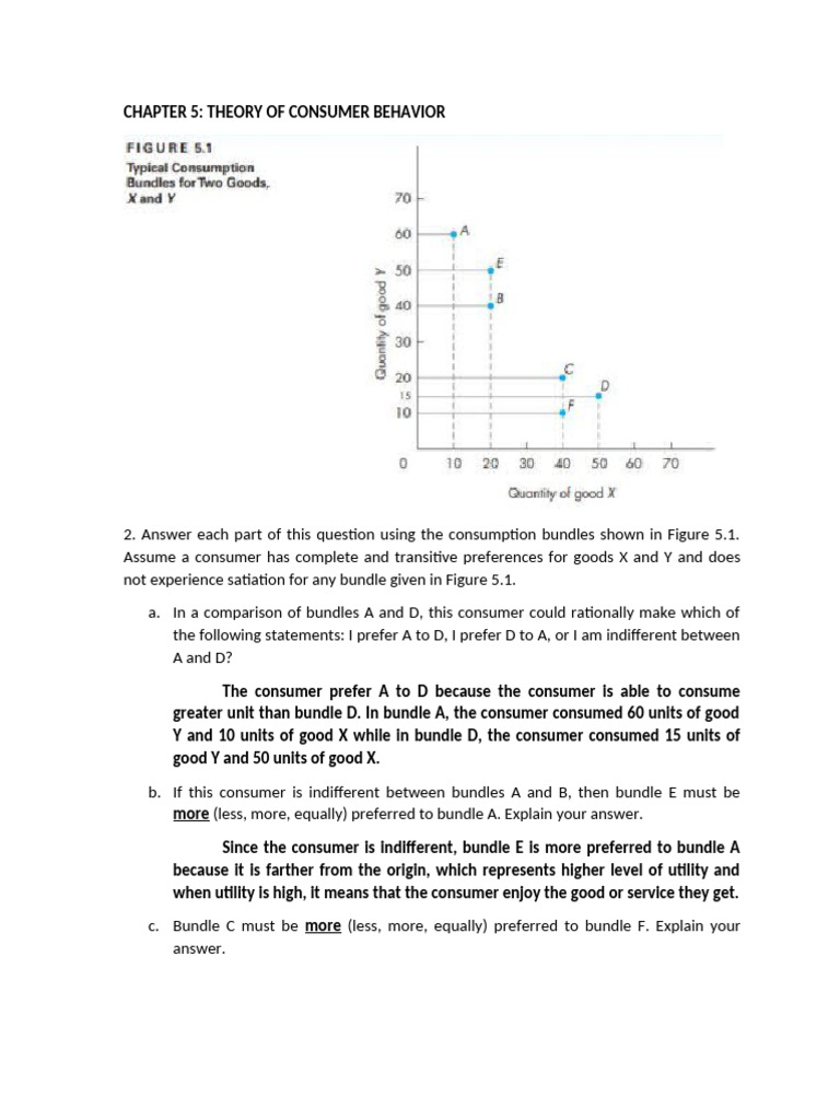 Chapter 5 Theory of Consumer Behavior | PDF | Demand | Price Elasticity ...