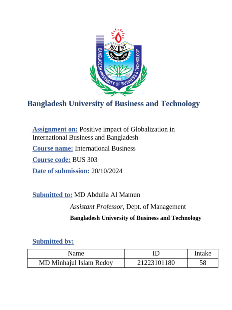 Globalization's Positive Impact on Bangladesh | PDF | Globalization ...