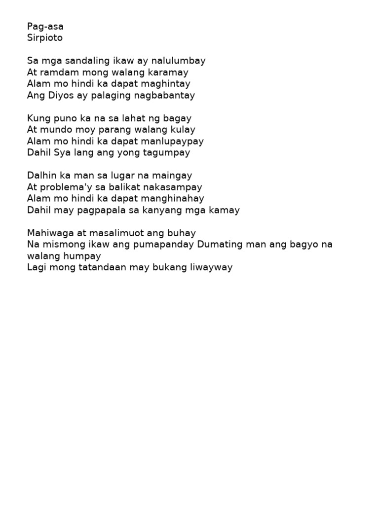 Pag Asa | PDF