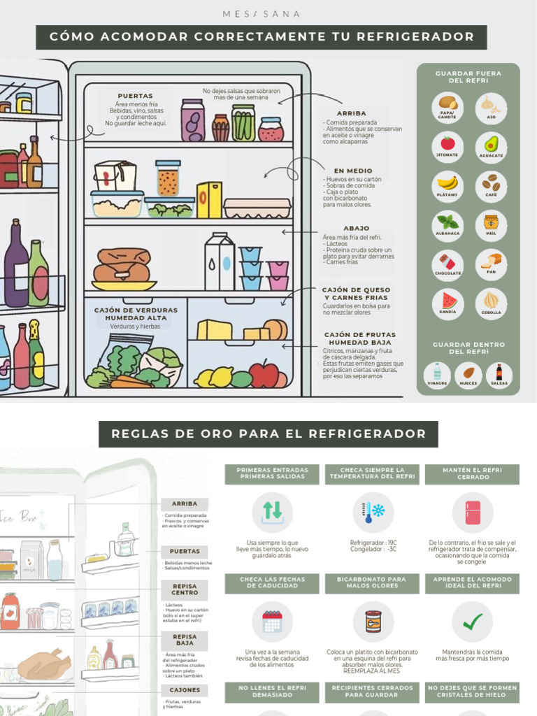 Co Mo Acomodar Perfectamente El Refrigerador | PDF | Alimentos |  Refrigerador, image size:768x1024