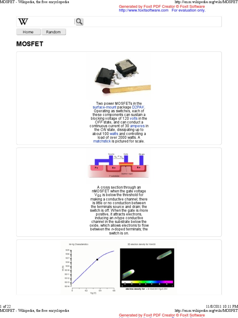 MOSFET Wikipedia, The Free Encyclopedia Mosfet Field Effect
