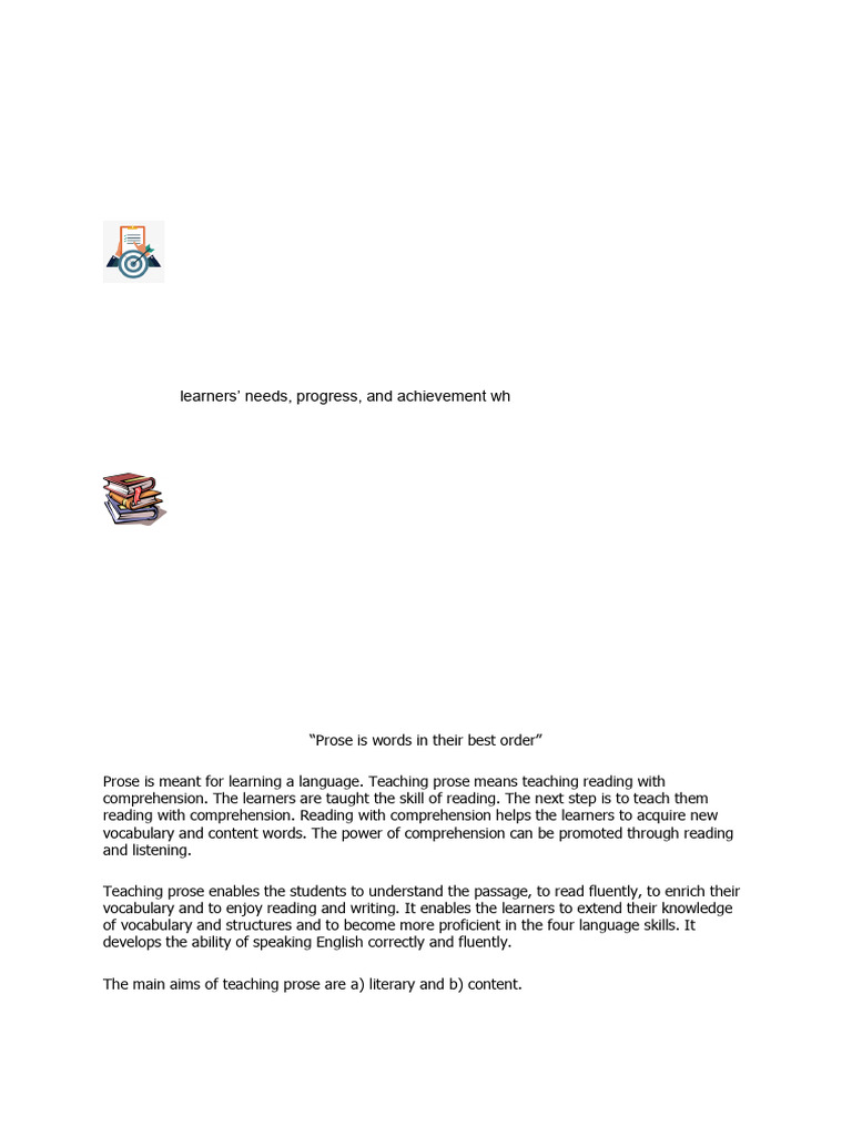 Teaching Prose: Strategies and Assessment | PDF | Reading Comprehension ...