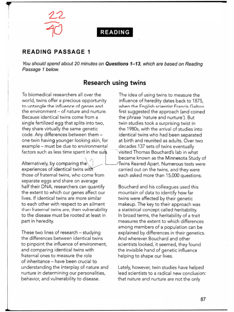 Reading Mock Test Practice Pdf