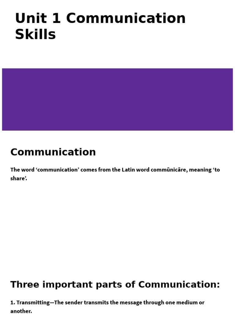 Communication Skills For Class 9 Pdf Communication Nonverbal