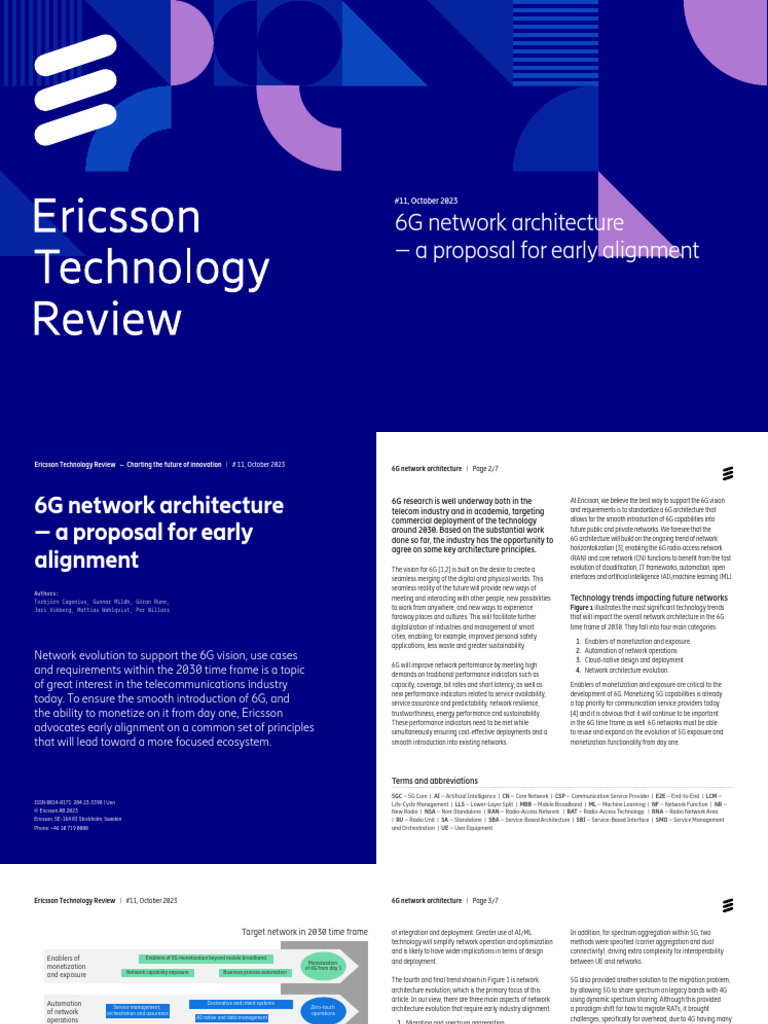 6G Network Architecture Insights | PDF | 4 G | Cloud Computing