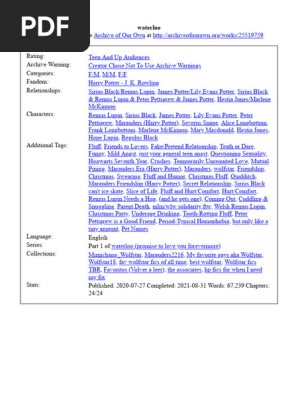 Waterloo PDF PDF Harry Potter 