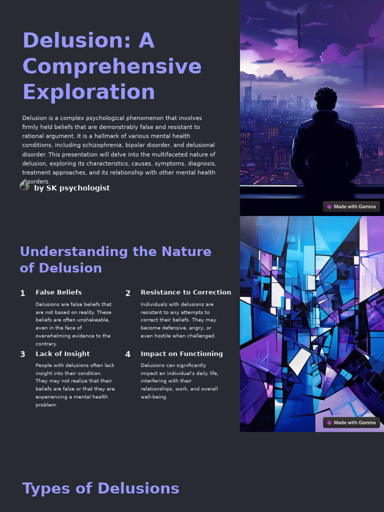 Understanding Delusions in Mental Health | PDF | Delusion | Mental Disorder