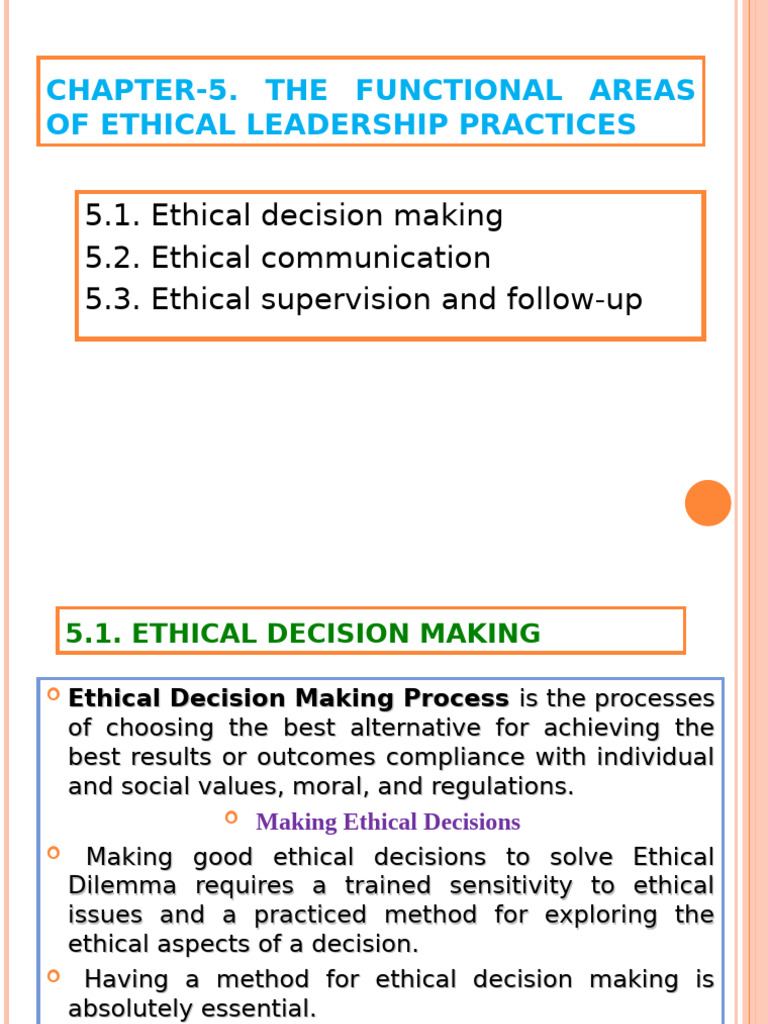 Ethical Leadership and Decision Making | PDF | Governance | Communication