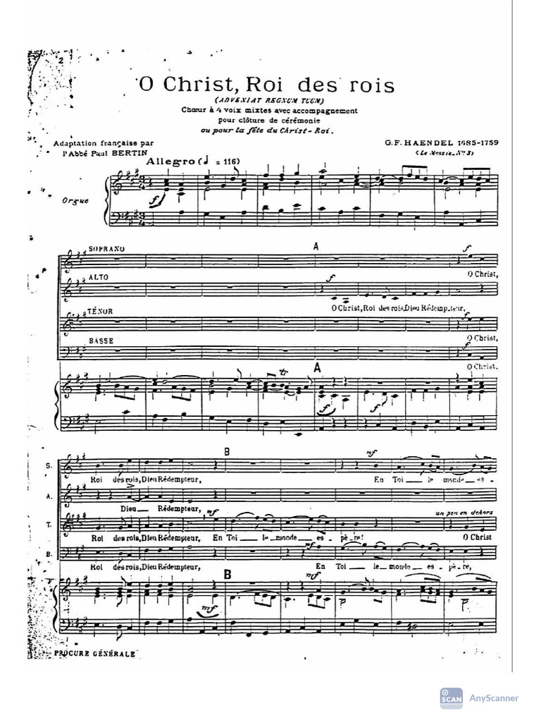 O Christ, Roi Des Rois | PDF