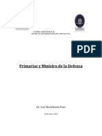 Primarias y Ministro de La Defensa - Análisis Del Dr. José Machillanda