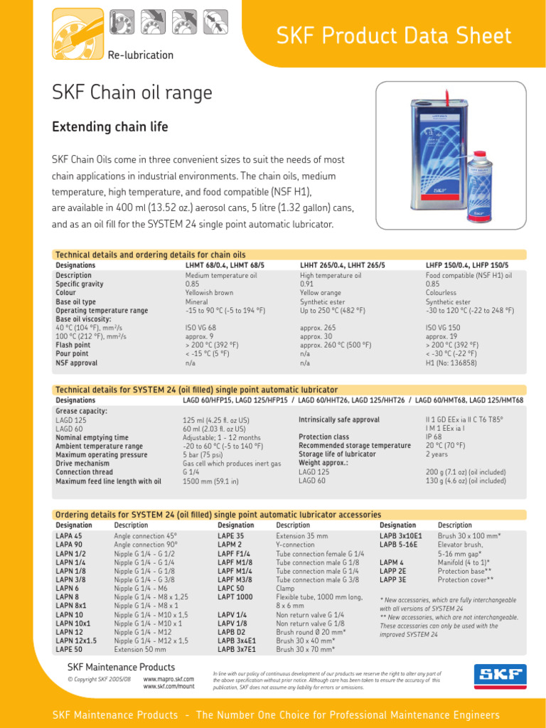 Chainoil Datasheet e | PDF | Oil | Chemical Substances