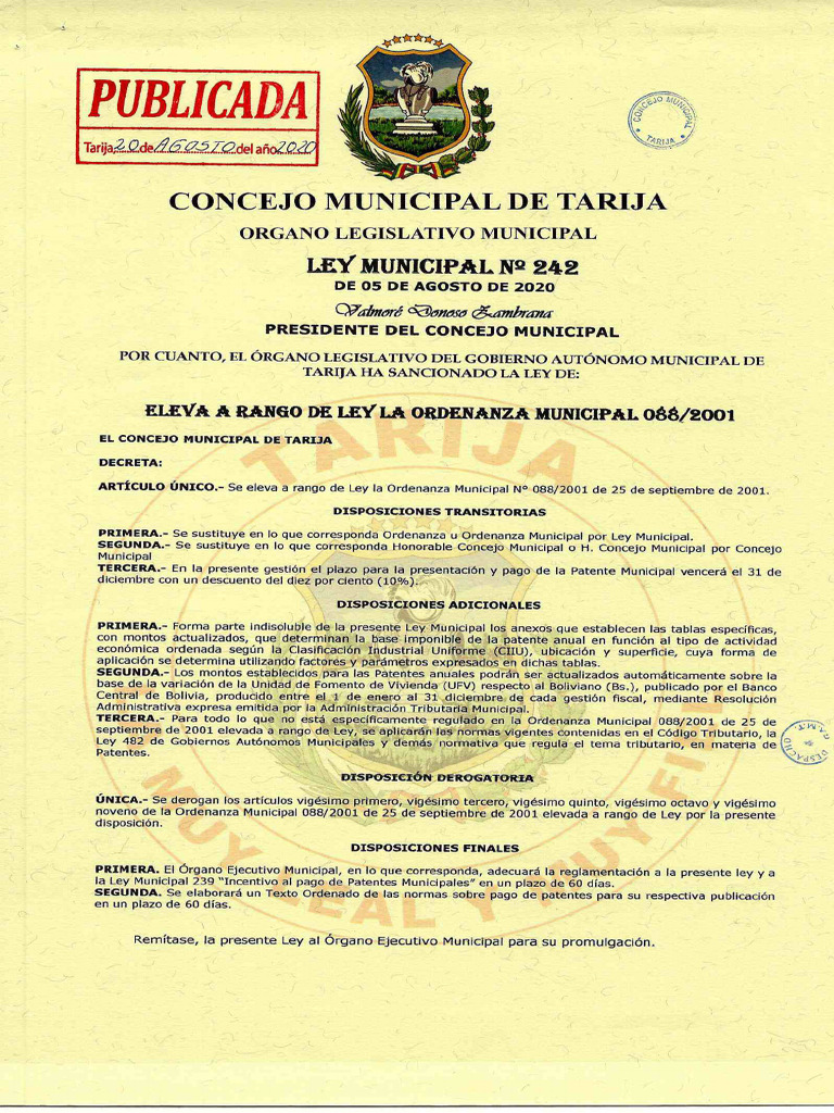 ley-242-2020-eleva-a-rango-de-ley-la-ordenanza-municipal-088-2001-pdf