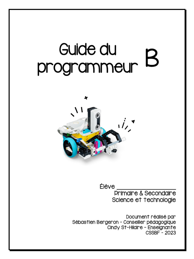 Guide de programmation robotique B | PDF