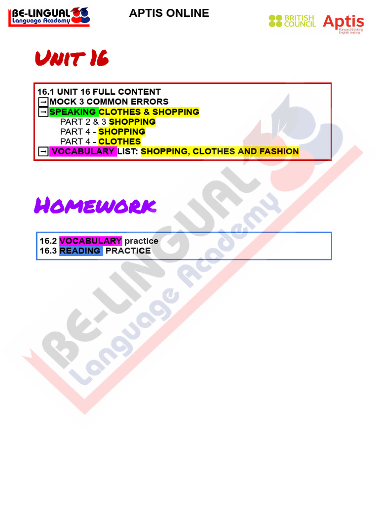 Unit 16 3 | PDF | Fashion | Clothing