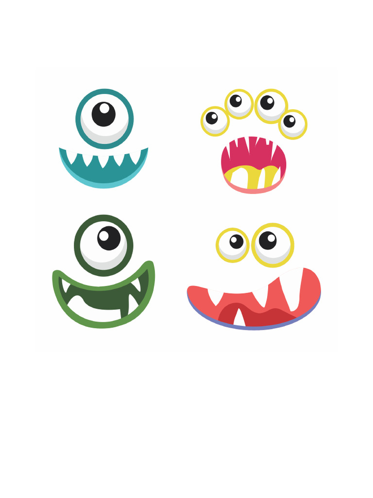 Free Printable Monster Eyes and Mouthn 1371.Png | PDF