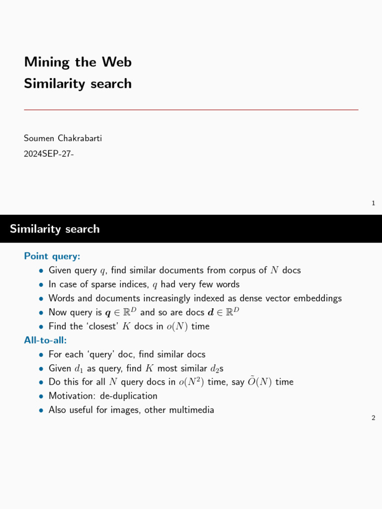 Similarity Search and Hashing Techniques | PDF | Normal Distribution ...
