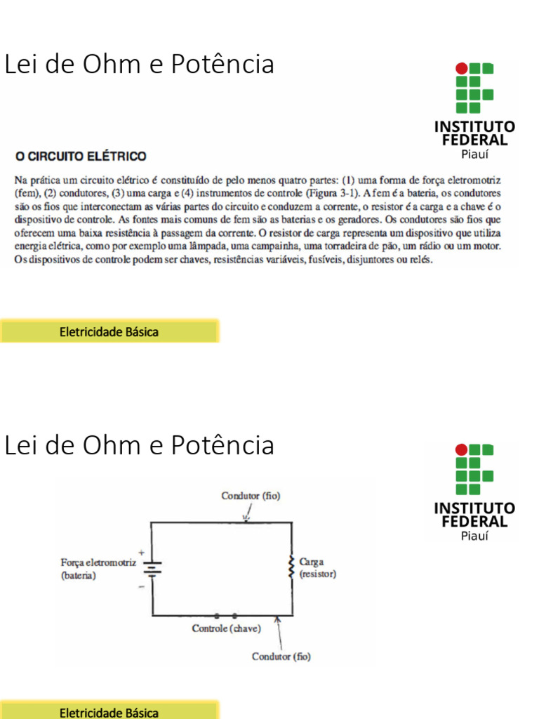 Aula 05 - Eletricidade | PDF | Circuitos em série e em paralelos ...