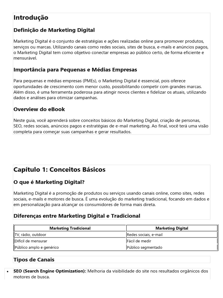 Guia Prático de Marketing Digital para PMEs | PDF | Marketing digital | SEO