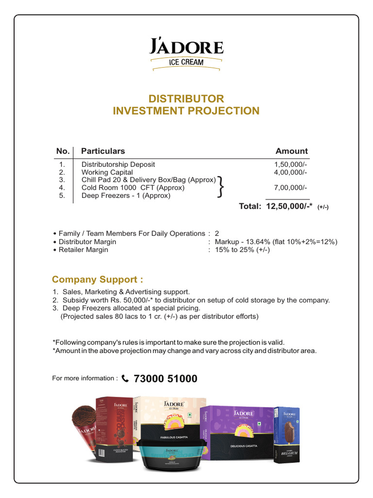 Distributor Investment Projection Guide | PDF | Business | Finance ...