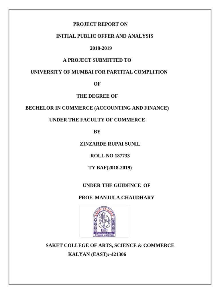 IPO Analysis Report 2018-2019 | PDF | Initial Public Offering | Stocks