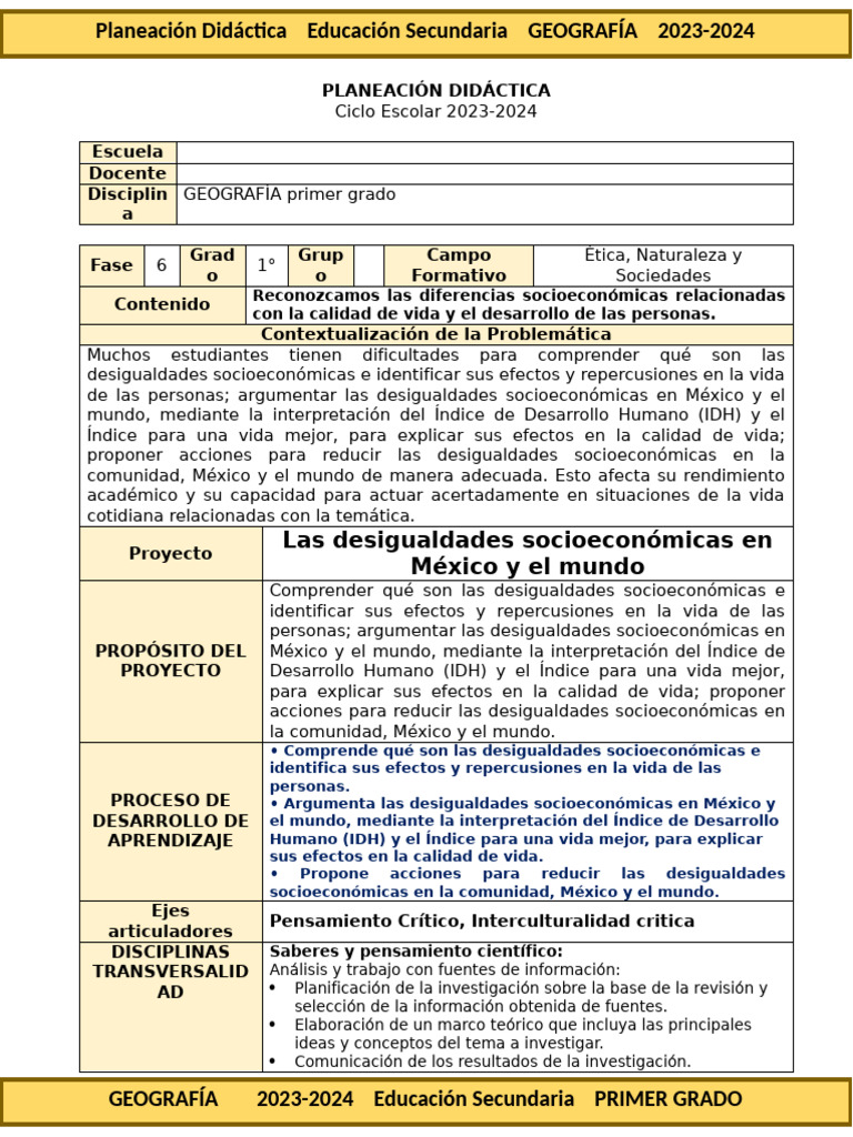 Acciones para Reducir Desigualdades Socioeconómicas | PDF | Calidad de ...