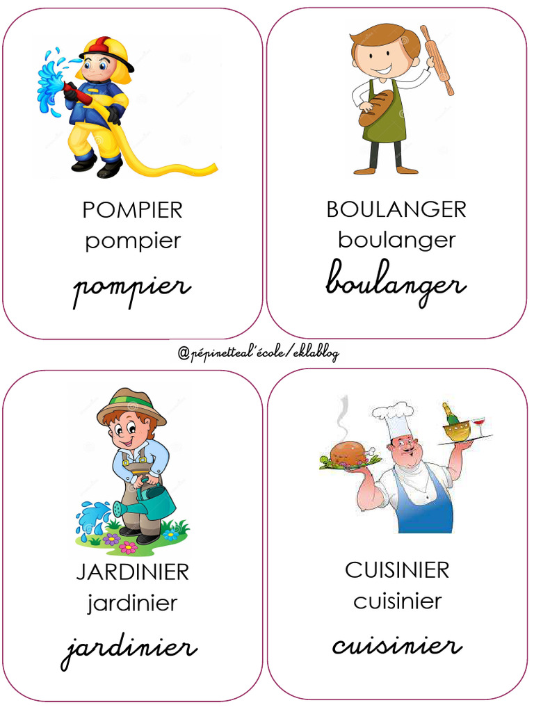 Métiers en français pour enfants | PDF