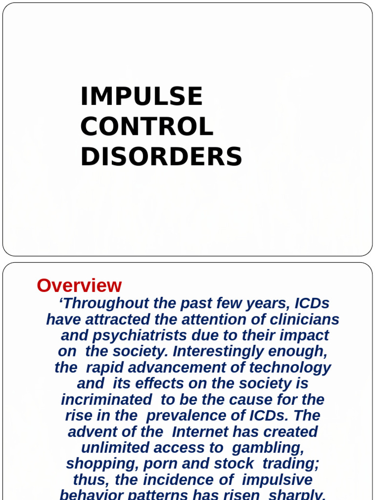 ICD Impulsecontroldisorder | PDF | Impulsivity | Mental Disorder