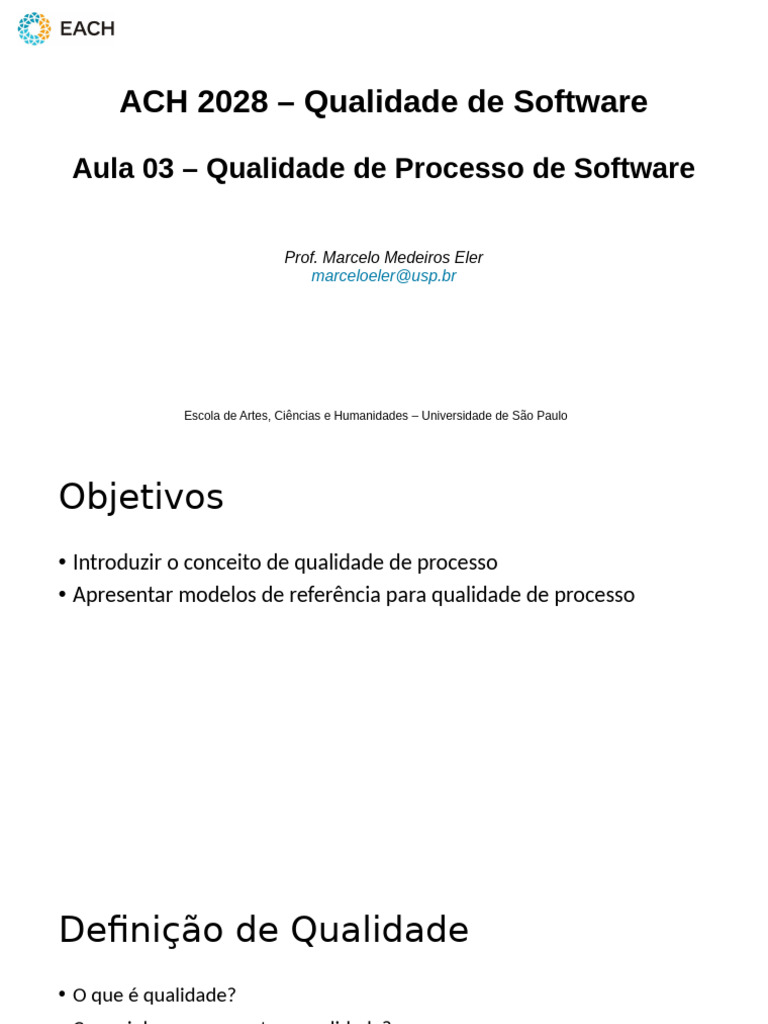 Qualidade de Processo em Software | PDF | Qualidade (negócios ...