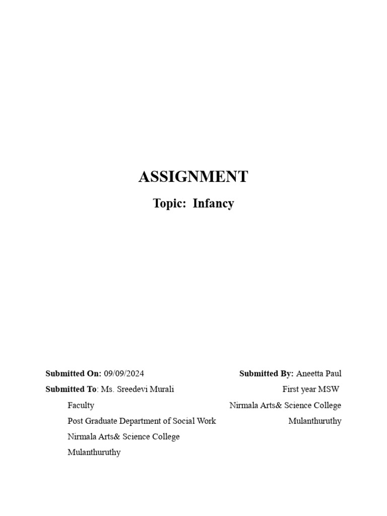 Anetta Assignment PDF Infants Preterm Birth