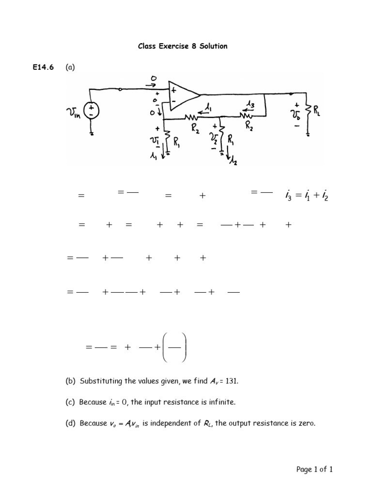 Class exercise 8 solution pdf