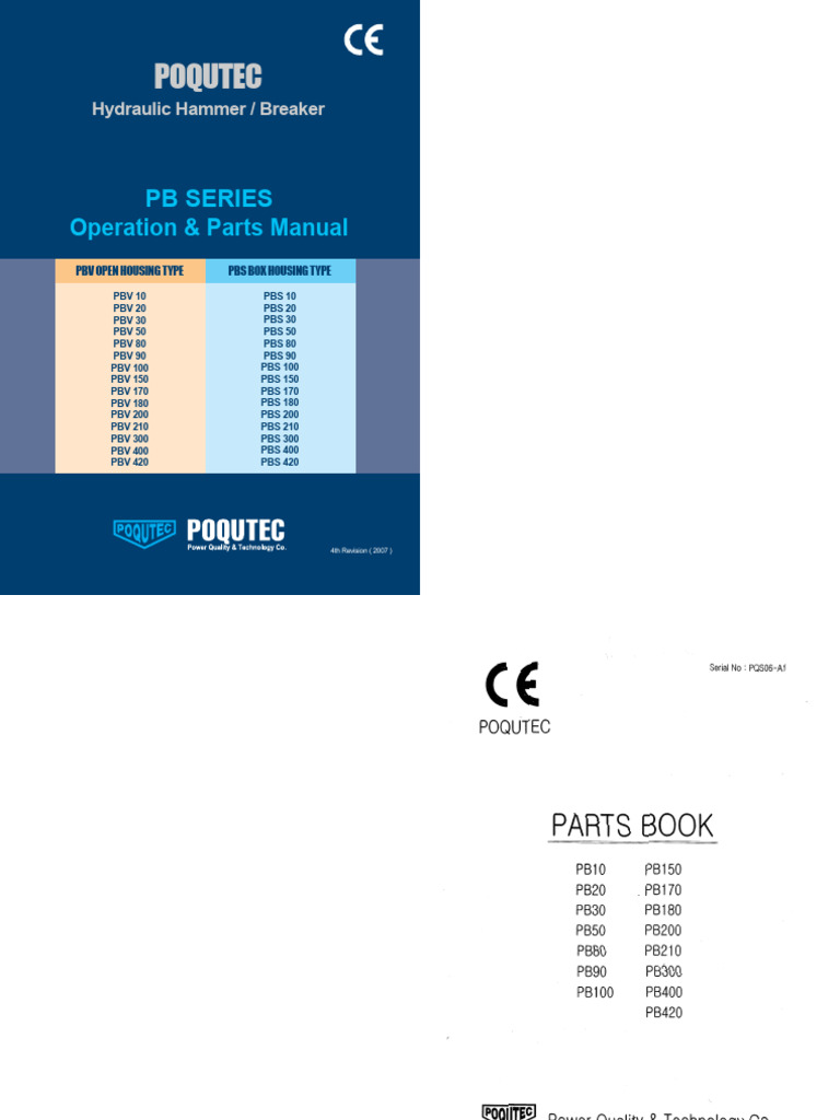 Manual de Partes y Operación de Serie PB y PV | PDF
