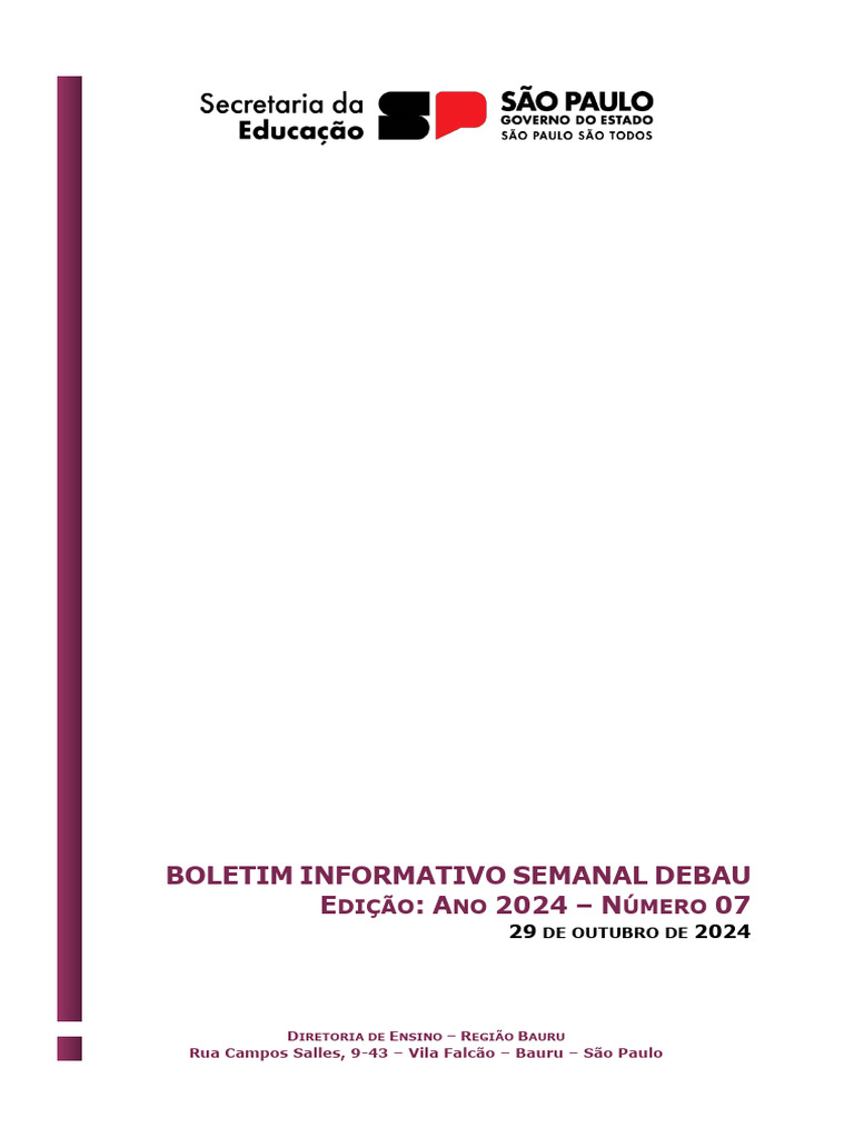Boletim Informativo Semanal DEBau Ano 2024 Numero 07_29102024 PDF
