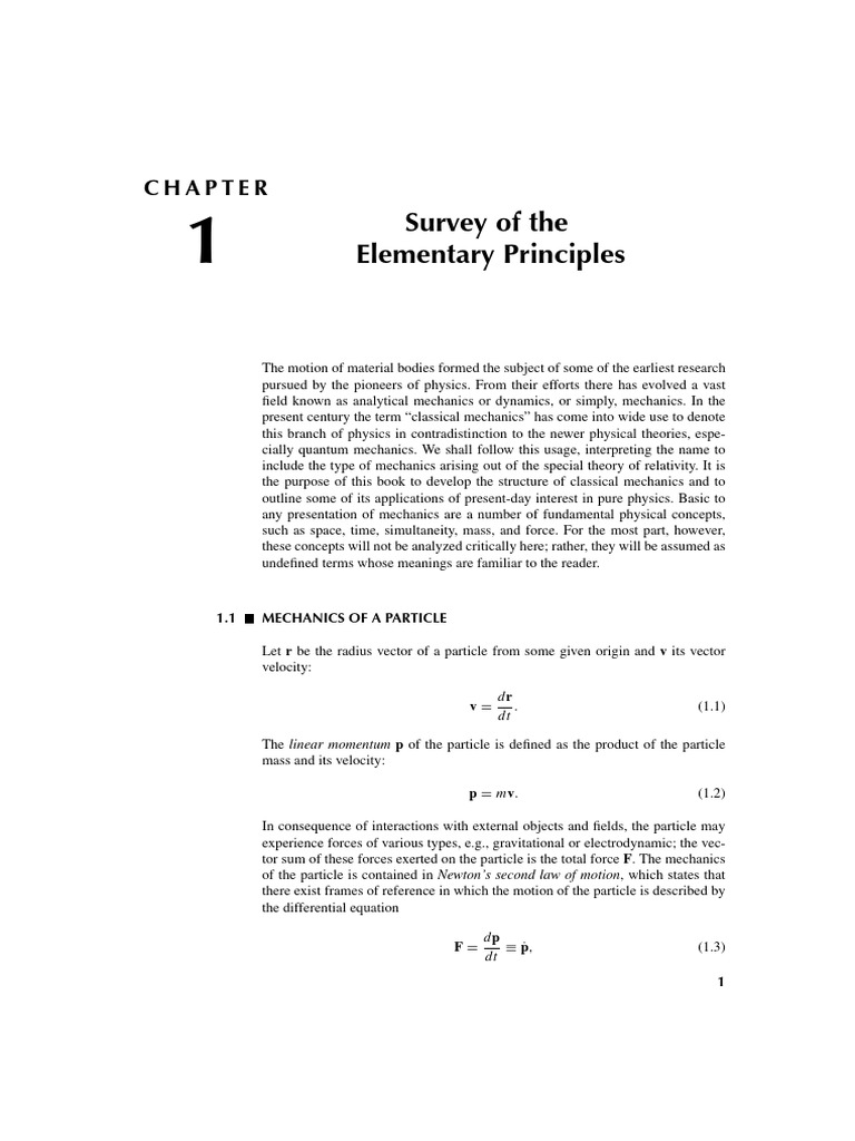 Classical Mechanics Overview | PDF | Force | Momentum
