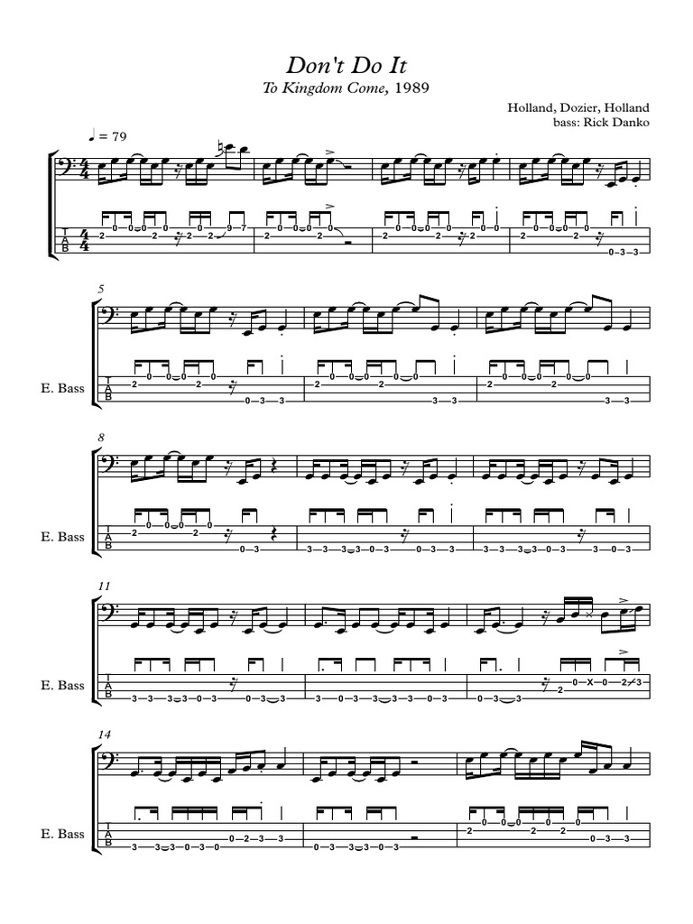 Dont Do It - Full Score | PDF