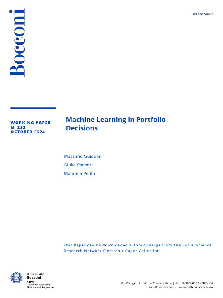 SSRN 4988124 | PDF | Support Vector Machine | Machine Learning