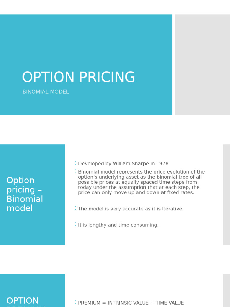 Binomial Model for Option Pricing | PDF | Greeks (Finance) | Option ...