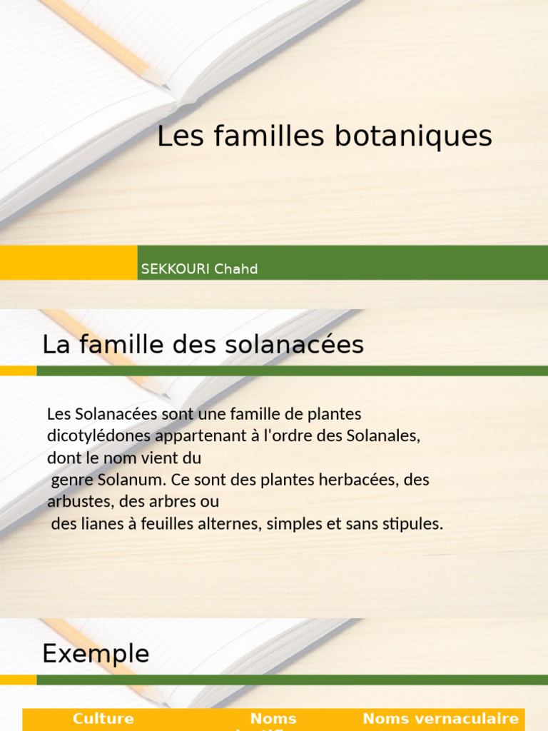 Familles botaniques des plantes | PDF | Plantes