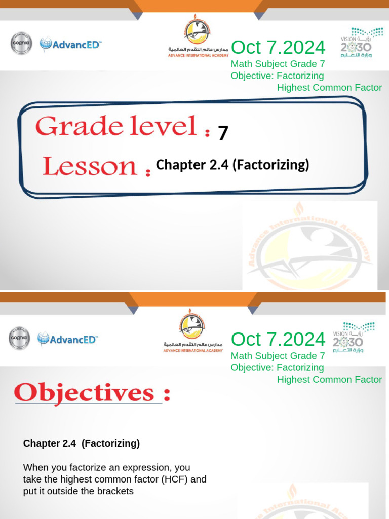 2.4 Factorizing Period 2 | PDF