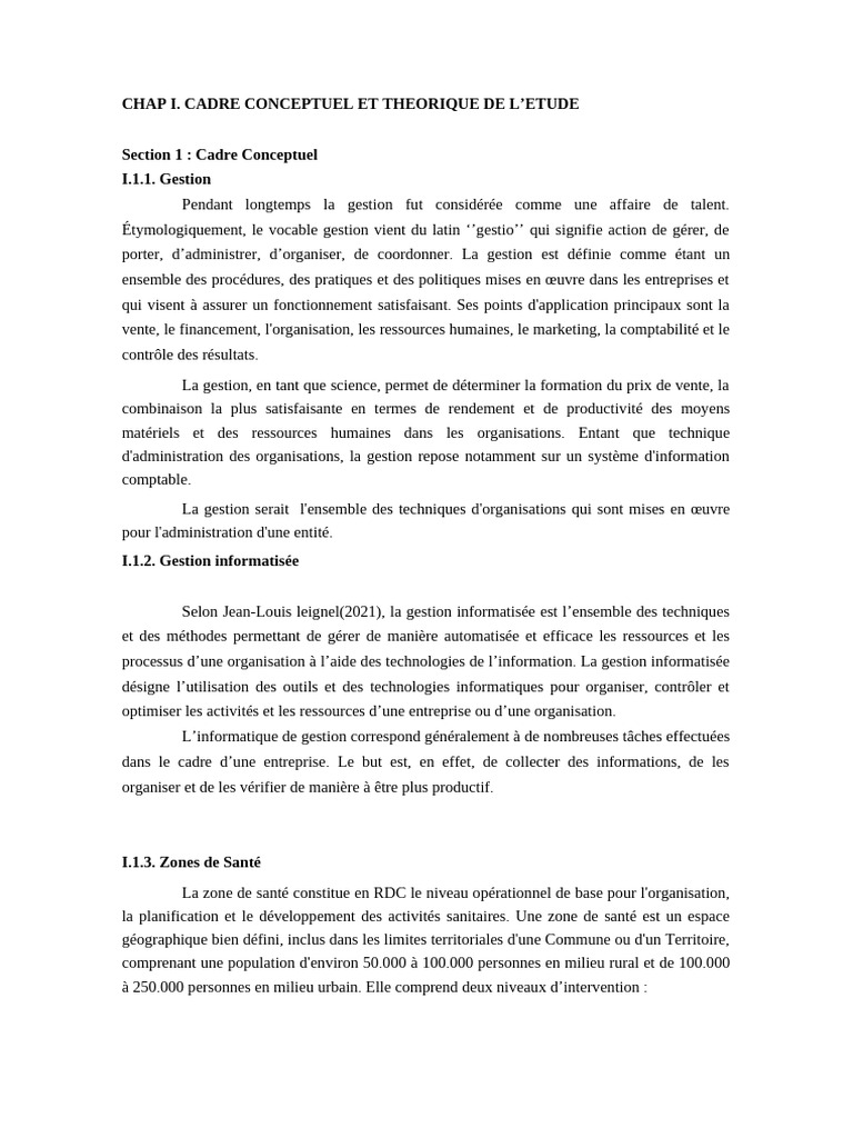 Gestion et santé en RDC : enjeux et solutions | PDF | Informatique ...